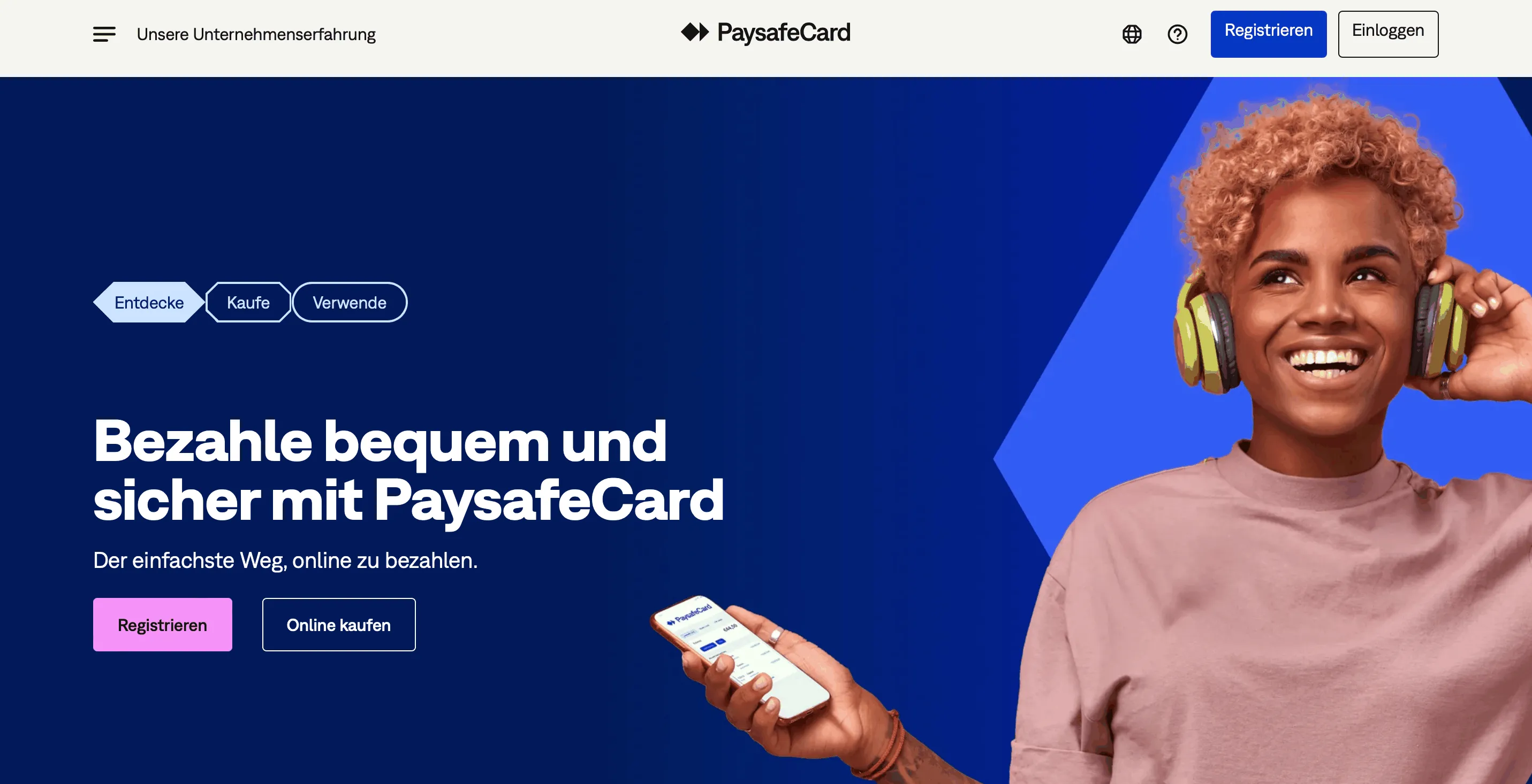 Paysafecard-website Paysafe Startseite